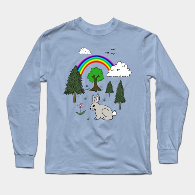 Nature Scene Long Sleeve T-Shirt by wanungara